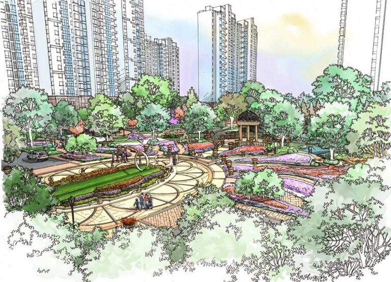 site-concepts-illustrations-manual-sketches-perspective-aerial-perp