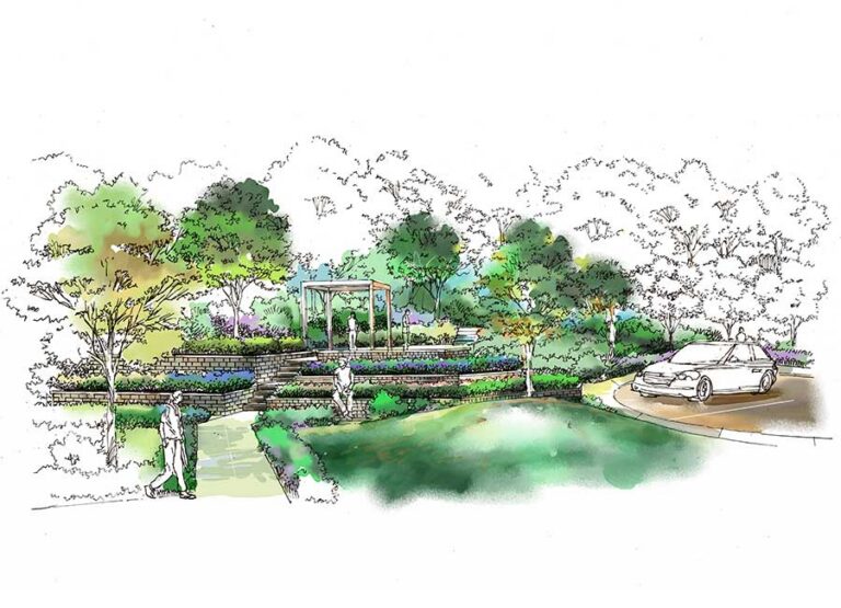site-concepts-illustrations-manual-sketches-perspective-cascading-garden-perspective